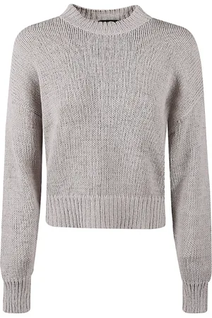 Roberto Collina Strik, Dame, Grå, M, Grå Sweaters til Mænd