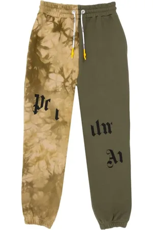 Palm Angels Bukser, Herre, Grøn, M, Bomuld, Two-Tone Bomulds Joggingbukser