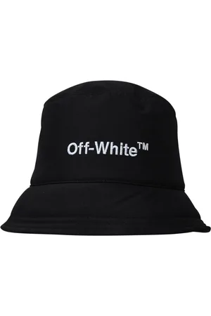 OFF-WHITE Tilbehør, Dame, Sort, ONE SIZE, Polyester, Helvetica Bucket Hat