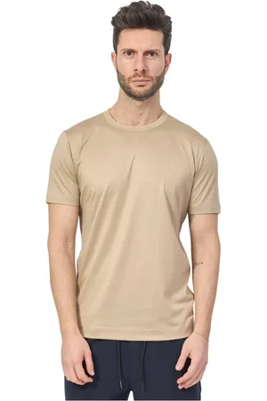 HUGO BOSS Top, Herre, , L, Bomuld, Elastisk Finstrikket T-shirt Thompson