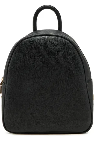 Moschino Taske, Dame, Sort, ONE SIZE, Uld, Sort dame rygsæk med logo bogstaver