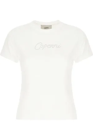 COPERNI Top, Dame, Hvid, M, Bomuld, Crystal Logo T-Shirt