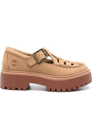 Timberland Sko, Dame, Brun, 37 EU, Uld, Beige Sandaler til Kvinder Ss25