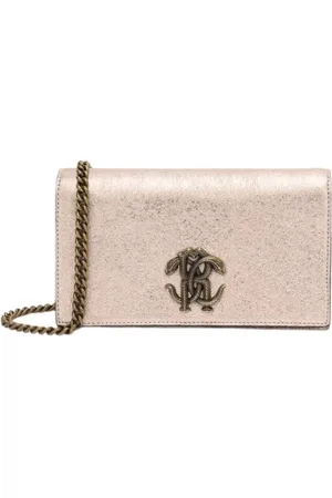 Roberto Cavalli Taske, Dame, Lyserød, ONE SIZE, Læder, Slange Monogram Lædertaske