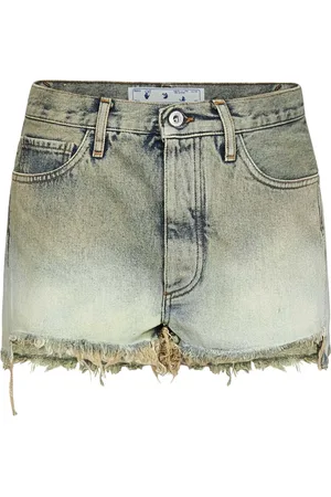 OFF-WHITE Shorts, Dame, Blå, W24, Denim, Denim Shorts