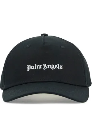 Palm Angels Tilbehør, Herre, Sort, ONE SIZE, Bomuld, Baseballkasket med broderet logo