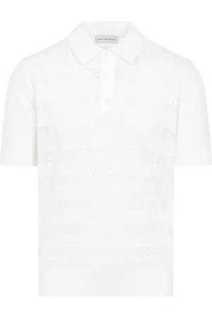DRIES VAN NOTEN Top, Herre, Hvid, M, Mercy Polo Shirt
