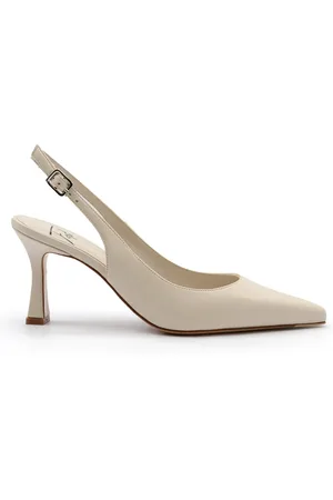 ROBERTO FESTA Sko, Dame, , 39 EU, Læder, Elegant Ivory Sandaler med Skulpturel Hæl