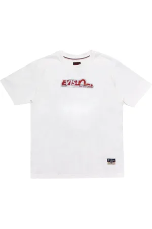 Evisu Top, Herre, Hvid, XL, Trykt T-shirt Plakat Bianca