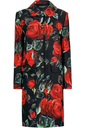 Dolce & Gabbana Frakke, Dame, Rød, L, Uld, Stilfuld Vinterfrakke til Mænd