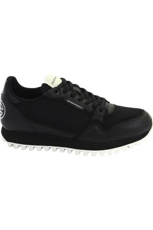 Emporio Armani Sko, Herre, Sort, 43 EU, Polyester, Sneakers