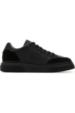 Salvatore Ferragamo Sko, Herre, Sort, 38 1/2 EU, Læder, Sort læder Cassina sneakers