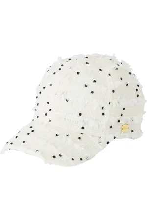 Nina Ricci Tilbehør, Dame, Hvid, ONE SIZE, Tweed, Tweed Baseball Cap