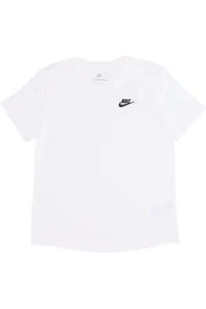 Nike Top, Dame, Hvid, M, Bomuld, Sportswear Club T-shirt med korte ærmer