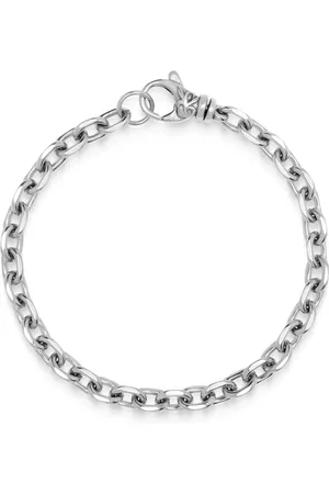 Nialaya Tilbehør, Herre, Grå, L, Sølv 4mm Kabelkæde Armbånd