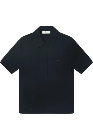 Fendi Bluser & Skjorter, Dame, Sort, S, Polo T-shirt med korte ærmer