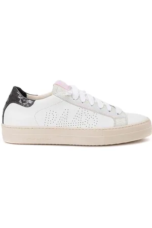 P448 Sko, Dame, Hvid, 36 EU, Læder, Italienske lædersneakers