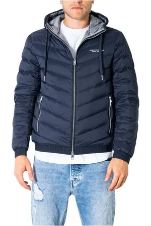 Armani Exchange Jakke, Herre, Blå, S, Uld, Blå Hættetrøje til Mænd