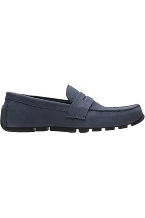 Clarks Sko, Herre, Blå, 41 1/2 EU, Læder, Læder Herre Mokkasiner