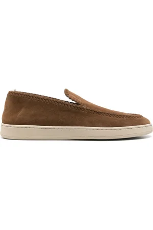 Officine creative Sko, Herre, Brun, 43 EU, Læder, Ruskind Loafers med gummisål