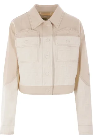Fendi Jakke, Dame, , S, Bomuld, Cropped Jakke
