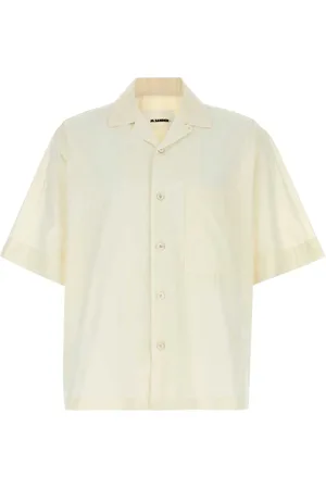 Jil Sander Skjorte, Herre, , 2XL, Ivory Poplin Skjorte til Mænd