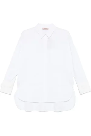 Twin-Set Bluser & Skjorter, Dame, Hvid, 2XS, Uld, Hvid Skjorte Sæt Stilfuld