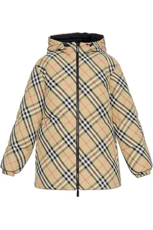 Burberry Jakke, Dame, , 2XS, Polyester, Reversibel jakke med ternet mønster