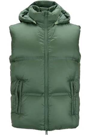 HERNO Jakke, Herre, Grøn, XL, Uld, Herre Lynlås Puffer Vest