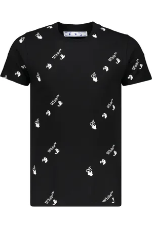 OFF-WHITE Top, Herre, Sort, 2XS, Bomuld, Logo Print Bomulds T-shirt