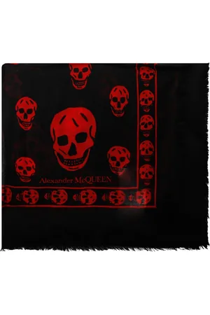 Alexander McQueen Tilbehør, Herre, Sort, ONE SIZE, Sort Tørklæde Kollektion
