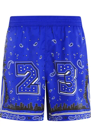 OFF-WHITE Badetøj, Herre, Blå, L, Bandana Surfer Badeshorts
