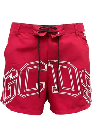 GCDS Badetøj, Herre, Rød, XL, Polyester, Rød Logo Lounge Boxershorts
