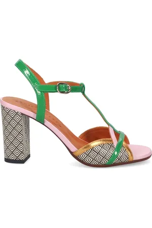 Chie Mihara Sko, Dame, Flerfarvet, 35 EU, Læder, Geometrisk Print Læder Sandaler