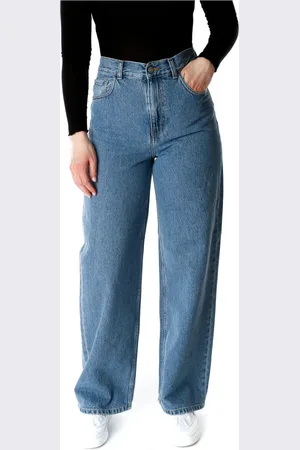 Carhartt Jeans, Dame, Blå, W30, Højtaljede Loose Fit Jeans