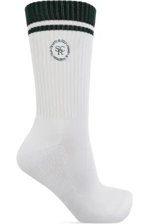 Sporty & Rich Undertøj, Dame, Hvid, ONE SIZE, Uld, Sokker fra Preppy kollektionen