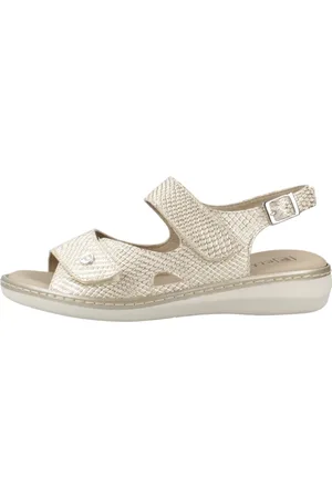 Pitillos Sko, Dame, Gul, 38 EU, Flade Sandaler med Dobbelt Strop