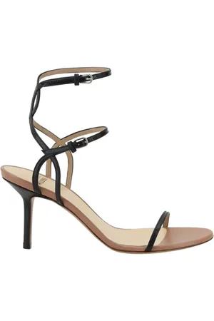 Francesco Russo Sko, Dame, Sort, 36 1/2 EU, Læder, Elegant Læder Stiletto Hæl Sandaler