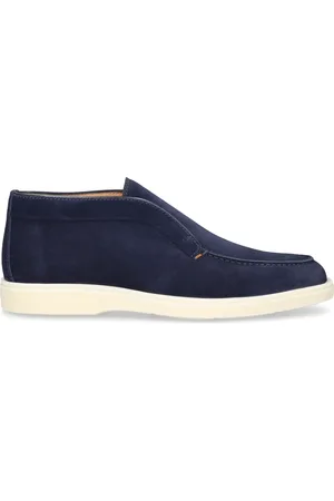 santoni Sko, Herre, Blå, 41 EU, Suede, Desert Boot Suede Ankelstøvler
