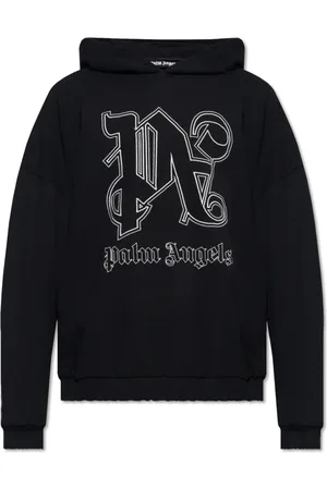Palm Angels Sweathshirts & Hoodies, Herre, Sort, M, Bomuld, Hoodie med Logo