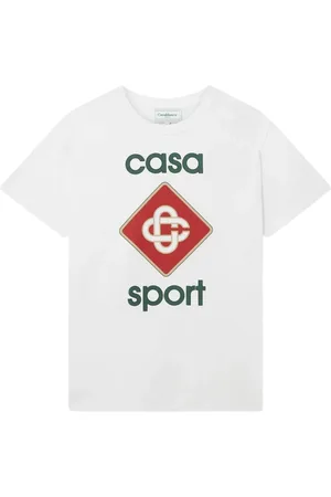 Casablanca Top, Herre, Hvid, S, Bomuld, Tennis Club Logo Print T-Shirt