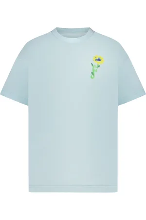 FLÂNEUR Top, Herre, Blå, L, Bomuld, Blå Tortuous T-Shirt Håndværk Elegance