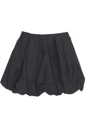 Pinko Nederdel, Dame, Sort, 2XS, Uld, Sort Ballon Mini Nederdel med Folder