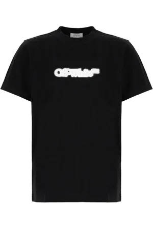 OFF-WHITE Top, Herre, Sort, S, Bomuld, Spray Arrow Crewneck T-Shirt