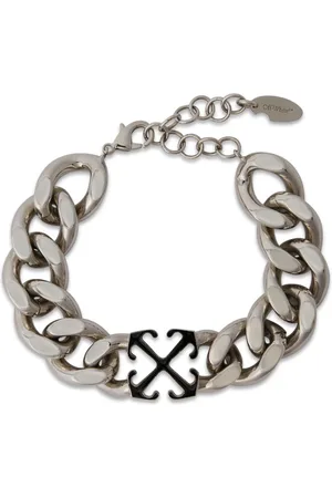 OFF-WHITE Tilbehør, Herre, Grå, ONE SIZE, Emalje Pil Armbånd