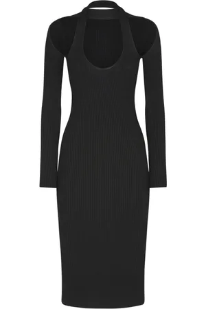COPERNI Kjole, Dame, Sort, S, Cut-Out Strikkjole