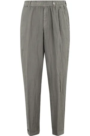 MYTHS Bukser, Herre, Grøn, XL, Linned, Salvie Linnedbukser Tapered Ben