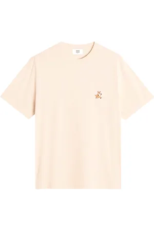 Maison Kitsuné Top, Herre, , S, Bomuld, Fox Patch Bomuld Crew-neck T-shirt