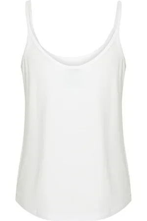 My Essential Wardrobe Top, Dame, Hvid, XL, Uld, Lysende Hvid Ærmeløs Top