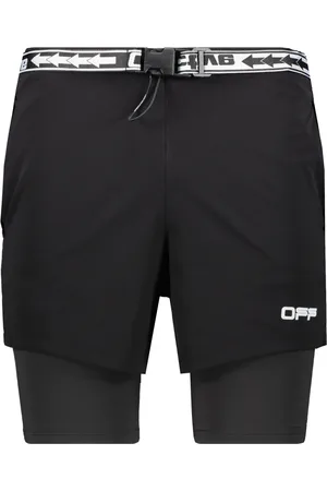 OFF-WHITE Sport, Herre, Sort, L, Polyester, Layered Cykelshorts